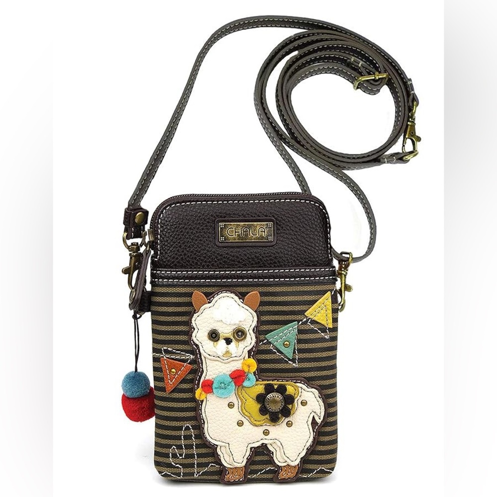 NEW Chala Brown and Black Cell Phone Crossbody